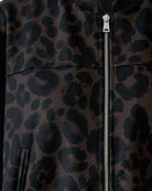 Oui Bomber Jacket in Leopard zip up detail