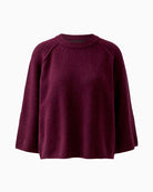 Oui Bramble Berry Pullover in berry raglan seam detail