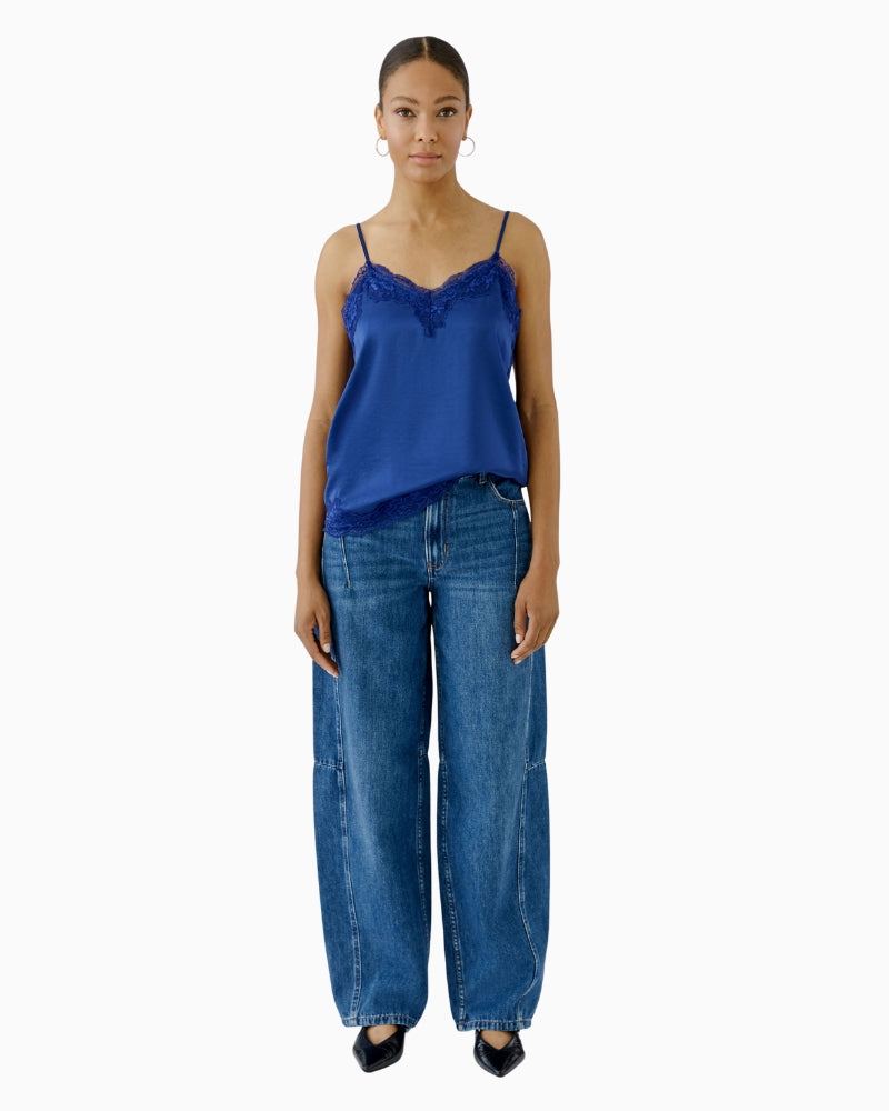 Oui Cami Top in Blue styled