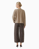 Oui Cashmere Pullover in Beige back view