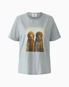 Oui Dog T-Shirt in Grey fabric detail