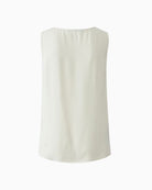 Back view of tank top in gardenia white