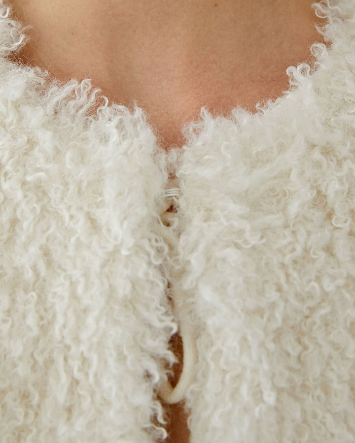 close up details of soft faux fur texture