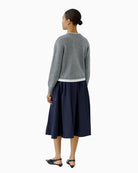 Oui Faux T-Shirt Jumper in grey back view