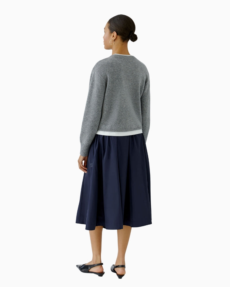 Oui Faux T-Shirt Jumper in grey back view