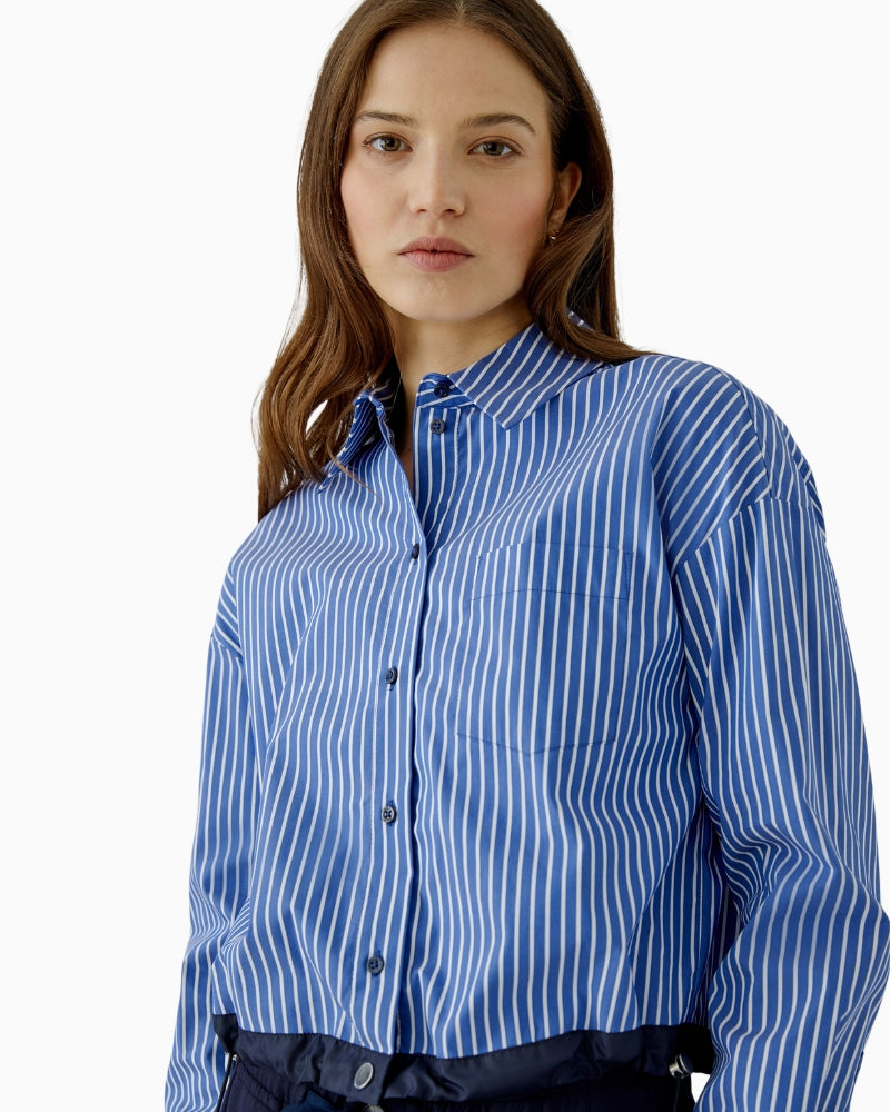 Oui Hemd Shirt in Blue Stripe stripe detail