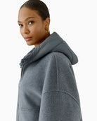 Oui Hooded Jacket in Grey side view