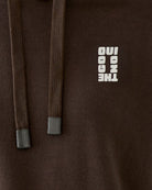 Oui Hoodie in Brown logo detail