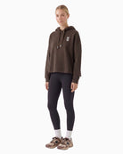 Oui Hoodie in Brown styled view