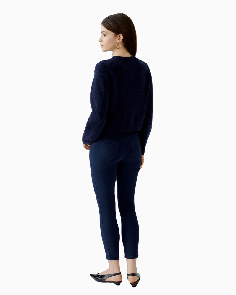 Oui Ilaya Cardigan in Dark Blue back view