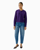 Oui Ilaya Knit Jacket in Violet styled view