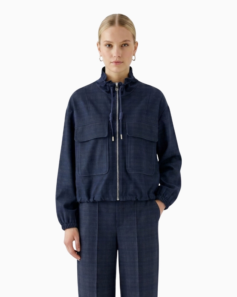 Oui Jacket in Navy front view