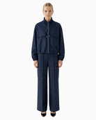 Oui Jacket in Navy styled view
