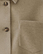 Oui Jacket in Taupe button and pocket detail