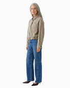 Oui Jacket in Taupe side view