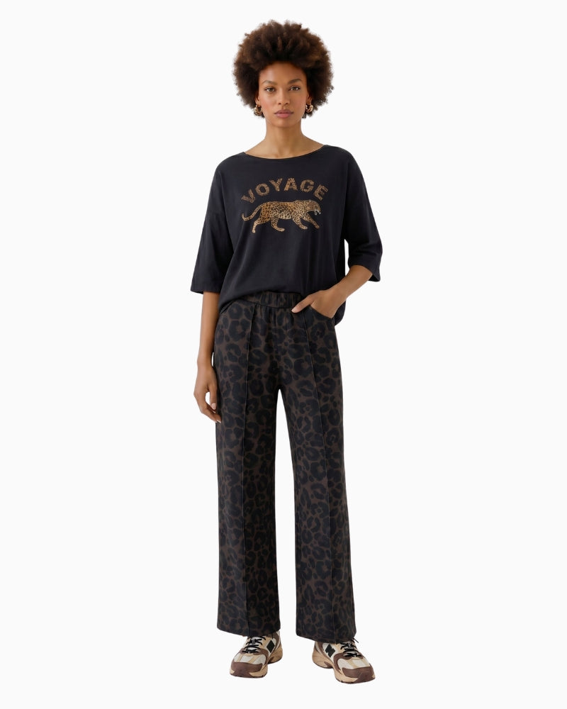 Oui Jogger in Leopard styled view