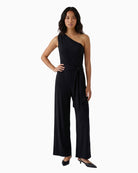 Oui Jumpsuit in black full-length front view