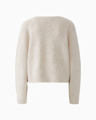 Oui Knit Sweater in Light Beige back raglan sleeve detail