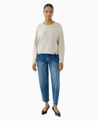 Oui Knit Sweater in Light Beige styked view