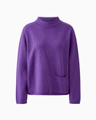 Oui Knitted Sweater in Purple front view