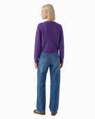 Oui Knitted Sweater in Violet back view
