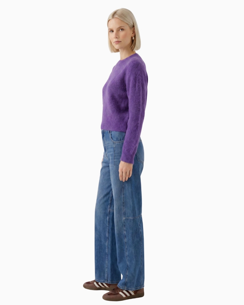Oui Knitted Sweater in Violet side view