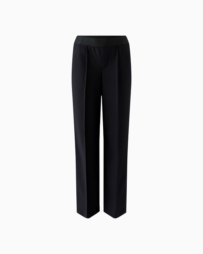 Oui LACY Pants in black front view