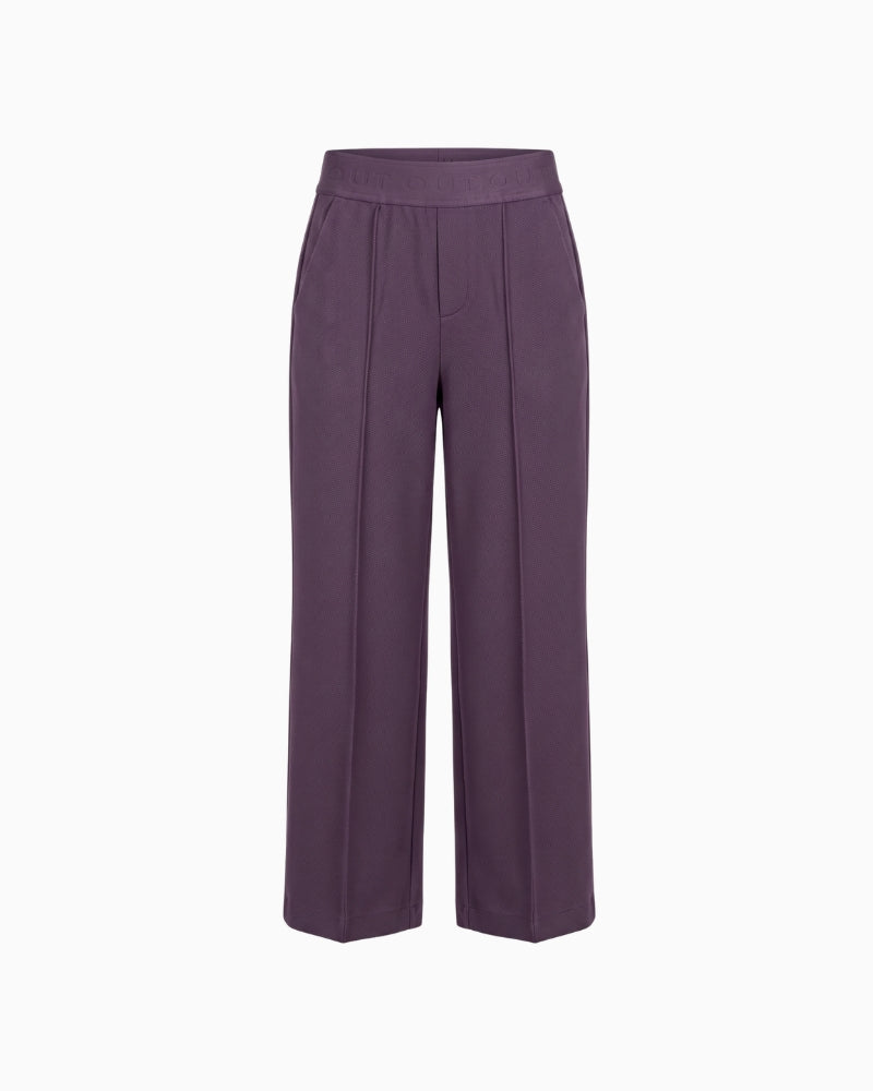 Oui Lacy Pants in Violet front view