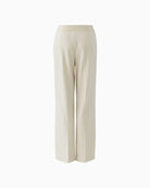 Oui Lacy Trousers in Offwhite back view