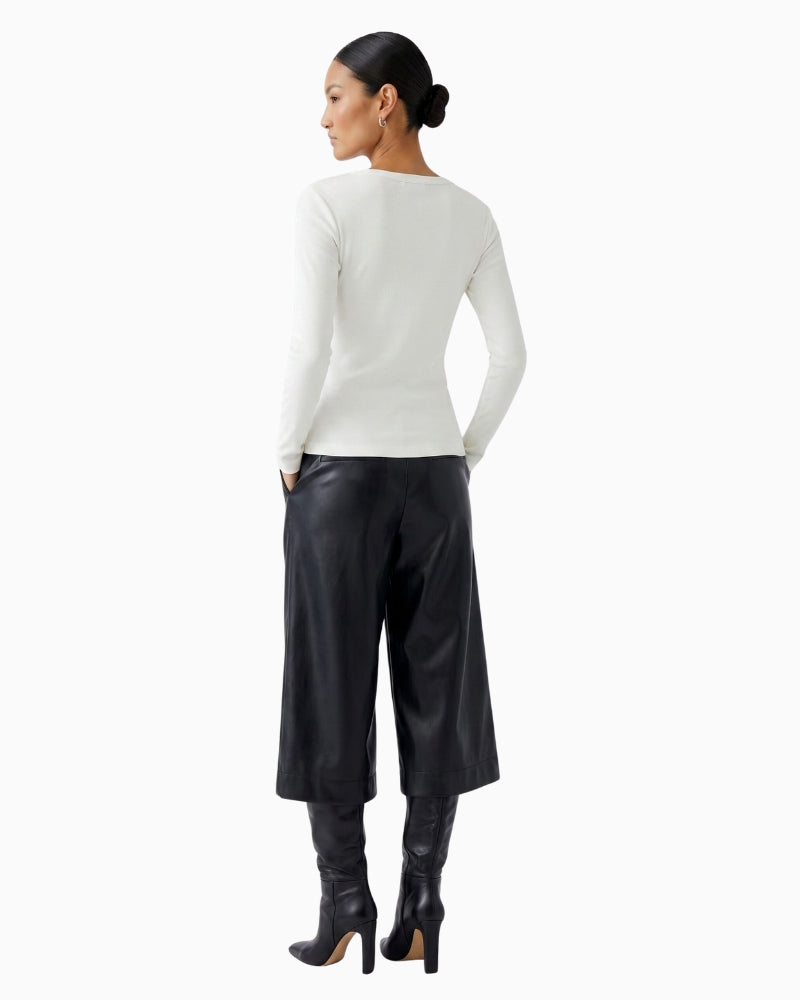 Oui Long Sleeve T-Shirt in off white back view