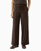 Oui Marlene Trousers in Brown front view