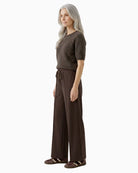 Oui Marlene Trousers in Brown side view