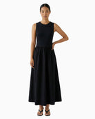 Oui Maxi Dress in black front view