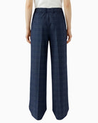 Oui Mid Rise Trousers in navy back view