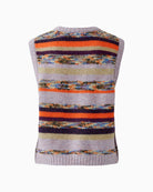 Oui Multi Stripe Vest in Multi back view