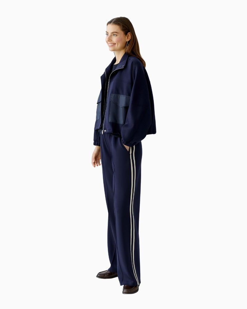 Oui trousers paired with matching cardigan for a co-ord look