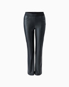 Oui PU Trousers in Black front view
