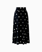 Oui Polka Dot Maxi Skirt in black and white back view