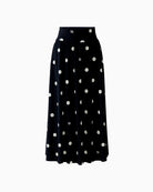 Oui Polka Dot Maxi Skirt in black and white dot print detail