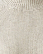 Oui Poloneck Pullover in light beige fabric detail