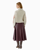 Oui Poloneck in Light Beige back view
