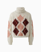 Oui Poloneck in Light Beige front detail