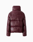 Oui Puffer Jacket in berry back detail