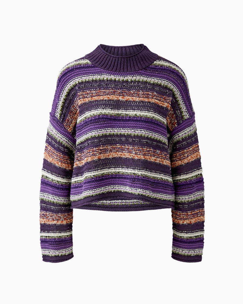 Oui Pullover in Violet front view