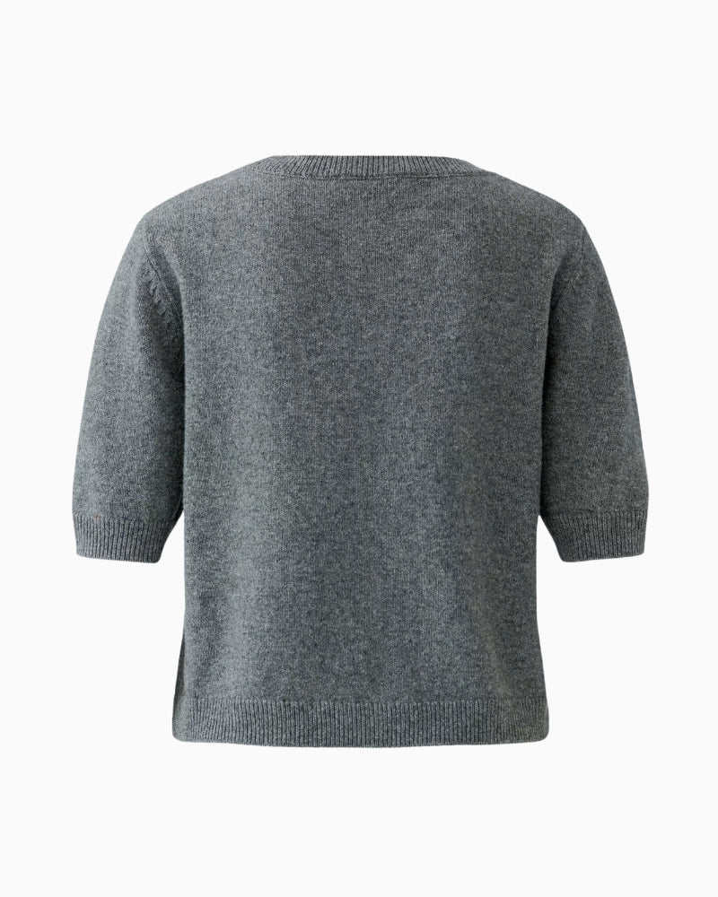 Oui Pullover in grey back detail