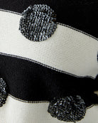 Oui Pullover in white and black sequin detail