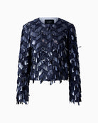 Oui mesh jacket with sequins