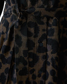 Oui Shirt Dress in Leopard waist tie detail