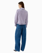 Oui Shirt Violet in White/Violet back view