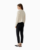 Sleeve hem with ribbed cuff and rolled edge